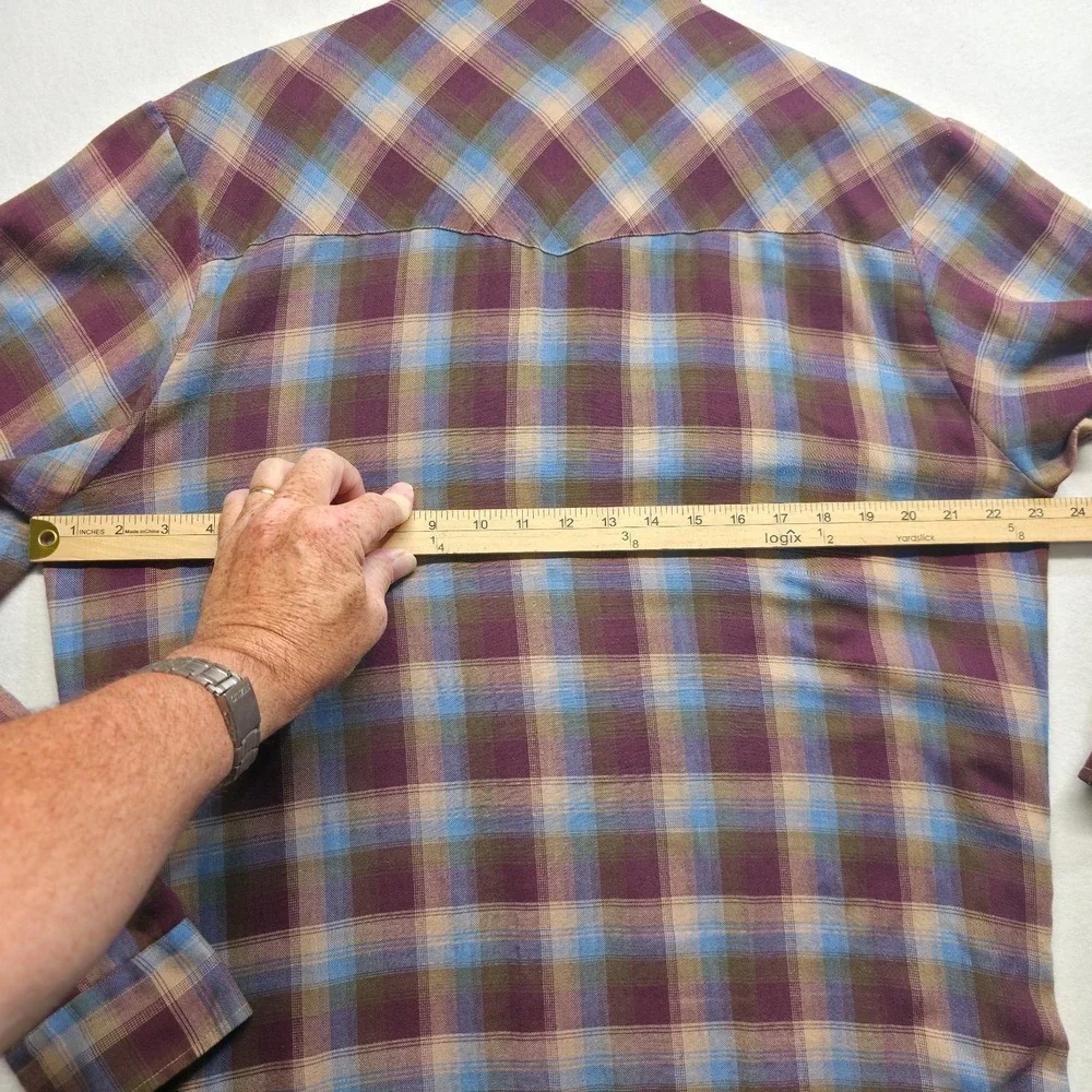 Vintage Levi's Panatela Men's Plaid 1979 Pearl Snap Western Shirt Size XL